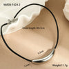 Necklace Stainless Steel Leather Rope Geometric Design Electroplating For Women
