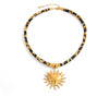 Necklace Stainless Steel Leopard Print Geometric Sunfish Pendant Electroplating For Women