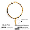 Necklace Stainless Steel Leopard Print Geometric Sunfish Pendant Electroplating For Women