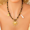 Necklace Stainless Steel Leopard Print Geometric Sunfish Pendant Electroplating For Women