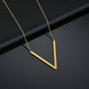 Necklace Stainless Steel Letter Pendant Electroplating Polishing