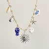 Necklace Stainless Steel Little Fresh Flower Heart Shape Electroplating