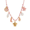 Necklace Stainless Steel Little Fresh Flower Heart Shape Electroplating