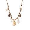 Necklace Stainless Steel Little Fresh Flower Heart Shape Electroplating
