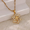Necklace Stainless Steel Microinlaid Zircon Snake Cross Pendant Electroplating Fashion