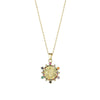 Necklace Stainless Steel Mixed Gem Inlay Geometric Electroplating Pendant Chain Women's Fashion Religious Accessories