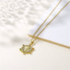 Necklace Stainless Steel Mixed Gem Inlay Geometric Electroplating Pendant Chain Women's Fashion Religious Accessories