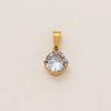 Necklace Stainless Steel Mixed Gemstone Inlay Heart Shape Pendant For Women