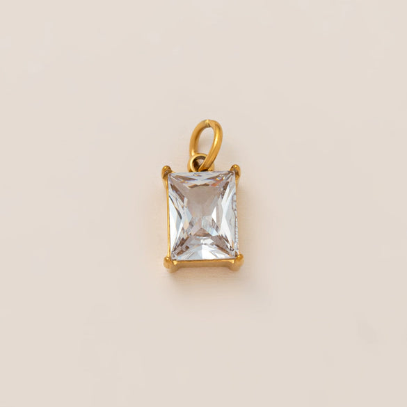 Necklace Stainless Steel Mixed Gemstone Inlay Heart Shape Pendant For Women