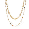 Necklace 316L Stainless Steel Natural Stone Plated 18K Gold Fashion Style For Women