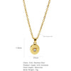 Necklace Stainless Steel O Shaped Chain Copper Inlaid Zirconium Devil's Eye Constellation Electroplating Design
