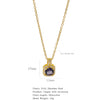 Necklace Stainless Steel O Shaped Chain Copper Inlaid Zirconium Devil's Eye Constellation Electroplating Design