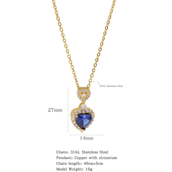 Necklace Stainless Steel O Shaped Chain Copper Inlaid Zirconium Devil's Eye Constellation Electroplating Design
