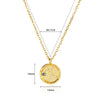 Necklace Stainless Steel O Shaped Chain Twelve Constellations Copper Zircon