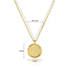 Necklace Stainless Steel O Shaped Chain Twelve Constellations Copper Zircon