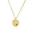 Necklace Stainless Steel O Shaped Chain Twelve Constellations Copper Zircon