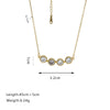 Necklace Stainless Steel O Word Chain Light Luxury Style Set With Diamonds