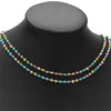 Necklace Stainless Steel Oil Dripping Clip Bead Cross Chain Electroplating Jewelry Accessories