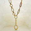 Necklace Stainless Steel Oval Pendant Geometric Handstitched Electroplating Jewelry