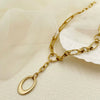 Necklace Stainless Steel Oval Pendant Geometric Handstitched Electroplating Jewelry