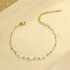 Necklace Stainless Steel Pearl Geometric Electroplating Fashion Women's