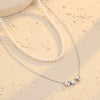 Necklace Stainless Steel Pearl Love Pendant 18K Gold Plated Titanium Steel Jewelry