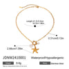 Necklace Stainless Steel Pearl Marine Shell Starfish Geometric Electroplating Women's Jewelry