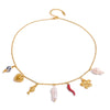 Necklace Stainless Steel Pearl Multipendant Geometric Electroplating Jewelry For Women