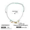 Necklace Stainless Steel Pearl Shell Pink Oil Dripping Geometric Flower Cherry Electroplated For Women