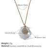 Necklace Stainless Steel Plated 18K Gold Conch Turtle Pendant Electroplating Women's Fashion Style