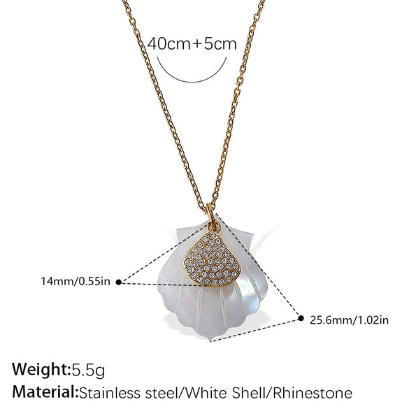 Necklace Stainless Steel Plated 18K Gold Conch Turtle Pendant Electroplating Women's Fashion Style