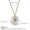 Necklace Stainless Steel Plated 18K Gold Conch Turtle Pendant Electroplating Women's Fashion Style