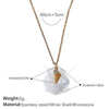 Necklace Stainless Steel Plated 18K Gold Conch Turtle Pendant Electroplating Women's Fashion Style