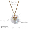 Necklace Stainless Steel Plated 18K Gold Conch Turtle Pendant Electroplating Women's Fashion Style