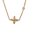 Necklace 316L Stainless Steel Plated 18K Gold Inlaid Crystal Bow Shape Jewelry For Women