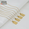 Necklace 316L Stainless Steel Rectangular Letter 316L Stainless Steel Pendant Electroplating
