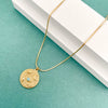 Necklace Stainless Steel Retro Geometric Electroplating Oil Drop Pendant Snake Bone Chain