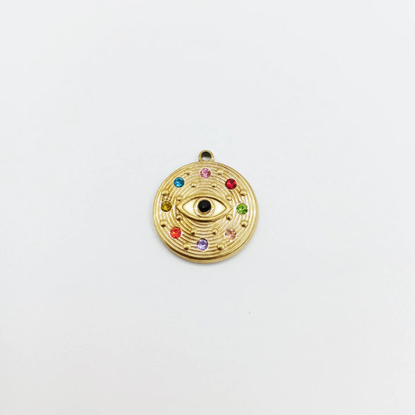 Necklace Stainless Steel Retro Geometric Electroplating Oil Drop Pendant Snake Bone Chain