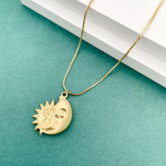 Necklace Stainless Steel Retro Geometric Electroplating Oil Drop Pendant Snake Bone Chain