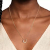Necklace Stainless Steel Semicircle Sunflower Geometric Electroplating Jewelry For Women