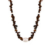 Necklace Stainless Steel Shell Bead Tiger Eye Geometric Light Luxury Electroplating Women's