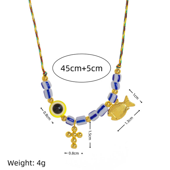 Necklace Stainless Steel 925 Silver Inlaid With Gold Geometric Animal Zodiac Minimalist Design
