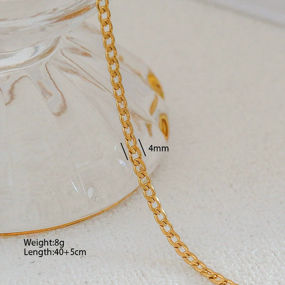 Necklace Stainless Steel Snake Bone Chain Multi Layer Stacked Unisex With Cartoon Characters U Shape Electroplated