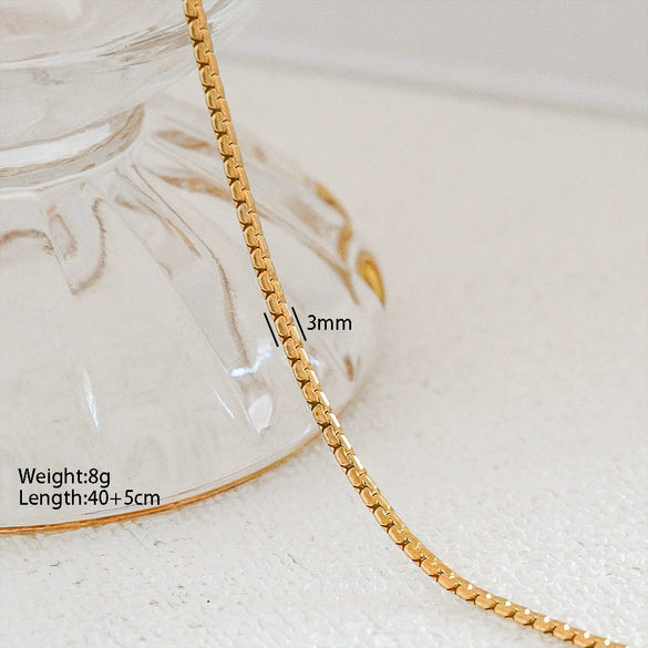 Necklace Stainless Steel Snake Bone Chain Multi Layer Stacked Unisex With Cartoon Characters U Shape Electroplated
