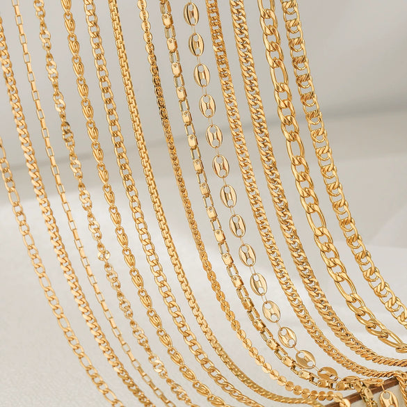 Necklace Stainless Steel Snake Bone Chain Multi Layer Stacked Unisex With Cartoon Characters U Shape Electroplated