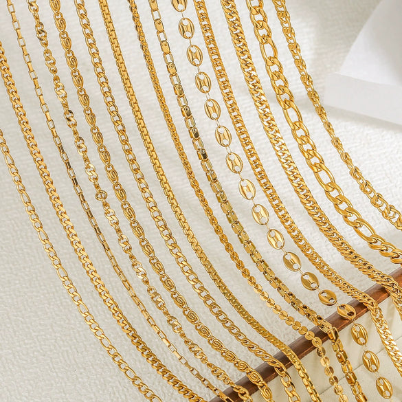 Necklace Stainless Steel Snake Bone Chain Multi Layer Stacked Unisex With Cartoon Characters U Shape Electroplated