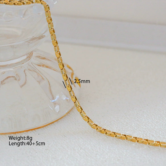 Necklace Stainless Steel Snake Bone Chain Multi Layer Stacked Unisex With Cartoon Characters U Shape Electroplated
