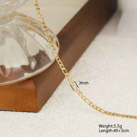Necklace Stainless Steel Snake Bone Chain Multi Layer Stacked Unisex With Cartoon Characters U Shape Electroplated