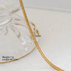 Necklace Stainless Steel Snake Bone Chain Multi Layer Stacked Unisex With Cartoon Characters U Shape Electroplated