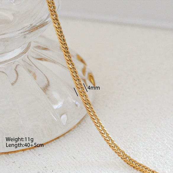 Necklace Stainless Steel Snake Bone Chain Multi Layer Stacked Unisex With Cartoon Characters U Shape Electroplated